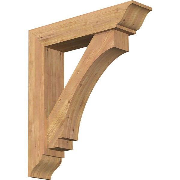 Ekena Millwork Imperial Traditional Smooth Bracket w/ Offset Brace, Western Red Cedar, 7 1/2"W x 34"D x 38"H BKT0806X34X38IMP01SWR - main